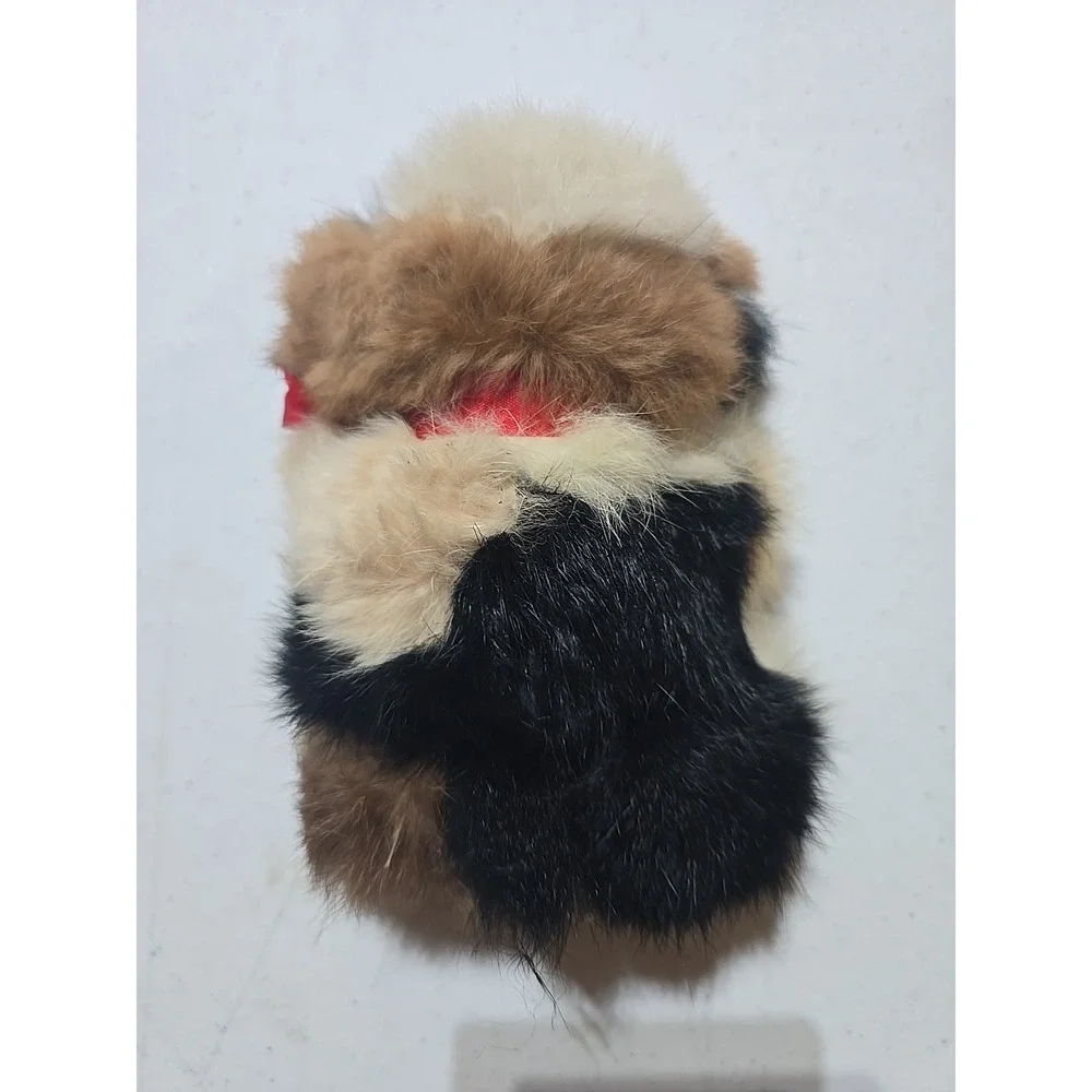 Vintage Real Fur Rabbit ?‎ Koala Bear Plush Plastic Body Multicolor